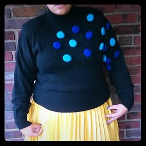 Pom Pom Turtleneck Sweater Size L